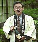 President Tanaka Seijiro of Rihaku Shuzo Brewery