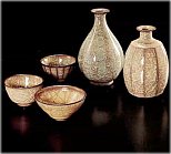 Sake Vessels by Minegishi Seiko (photo courtesy Honoho Geijutsu)